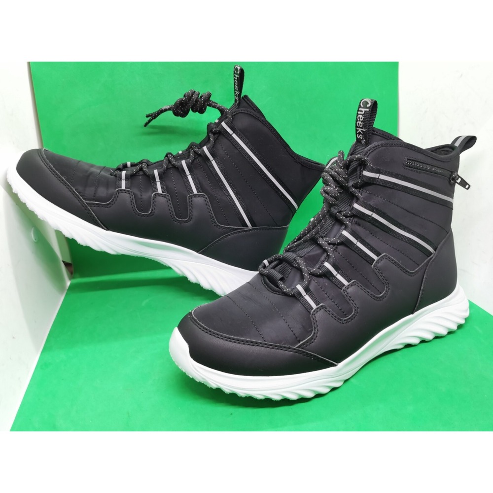 Tony Little Cheeks Women's Fit Body Sneaker Boot with Energy Pad Black Size 8